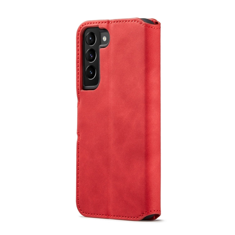 For Samsung Galaxy S22+ DG.MING Retro Oil Side Horizontal Flip Leather Case with Holder & Card Slots & Wallet(Red) - Galaxy S22+ 5G Cases by DG.MING | Online Shopping UK | buy2fix