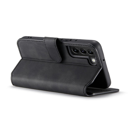 For Samsung Galaxy S22+ DG.MING Retro Oil Side Horizontal Flip Leather Case with Holder & Card Slots & Wallet(Black) - Galaxy S22+ 5G Cases by DG.MING | Online Shopping UK | buy2fix