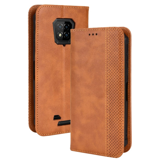 For Ulefone Armor 8 Magnetic Buckle Retro Texture Leather Phone Case(Brown) - Ulefone Cases by buy2fix | Online Shopping UK | buy2fix