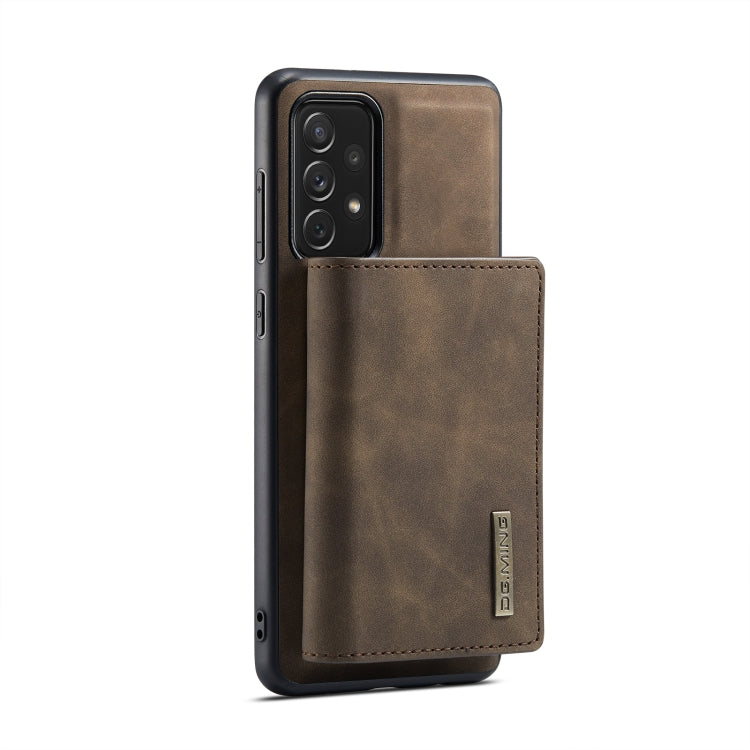 For Samsung Galaxy A73 5G DG.MING M1 Series 3-Fold Multi Card Wallet  Phone Case(Coffee) - Galaxy Phone Cases by DG.MING | Online Shopping UK | buy2fix