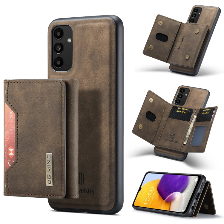 For Samsung Galaxy A13 4G DG.MING M2 Series 3-Fold Multi Card Bag + Phone Case(Coffee) - Galaxy Phone Cases by DG.MING | Online Shopping UK | buy2fix