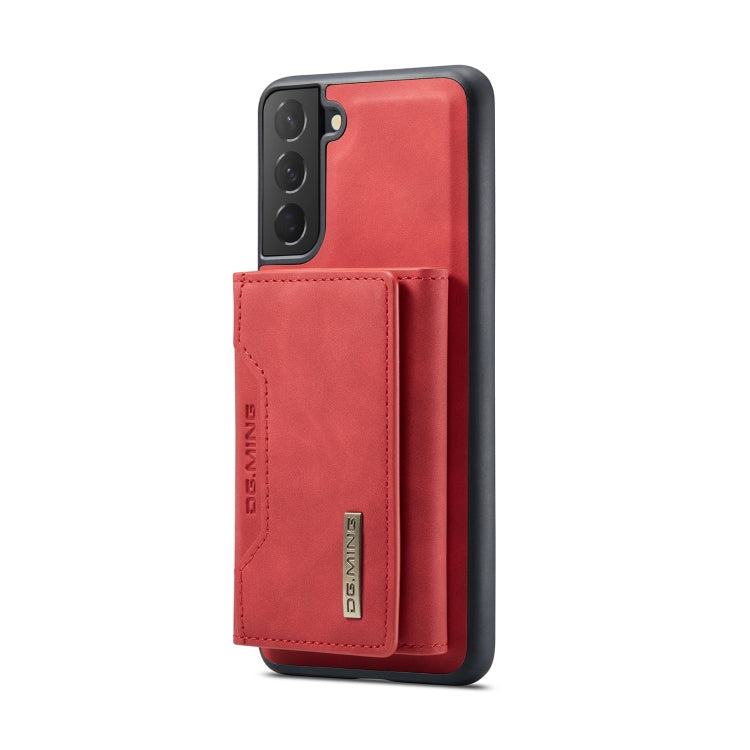 For Samsung Galaxy S22 5G DG.MING M2 Series 3-Fold Multi Card Bag Back Cover Phone Case(Red) - Galaxy S22 5G Cases by DG.MING | Online Shopping UK | buy2fix