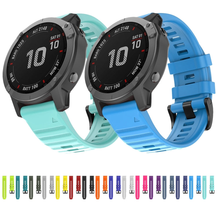 For Garmin Fenix 7X Silicone Watch Band(Sky Blue) - Watch Bands by buy2fix | Online Shopping UK | buy2fix