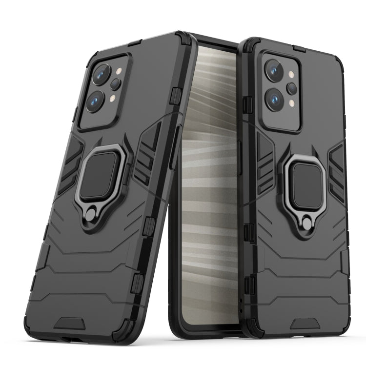 For OPPO Realme GT2 Pro Shockproof PC + TPU Holder Phone Case(Black) - Realme Cases by buy2fix | Online Shopping UK | buy2fix