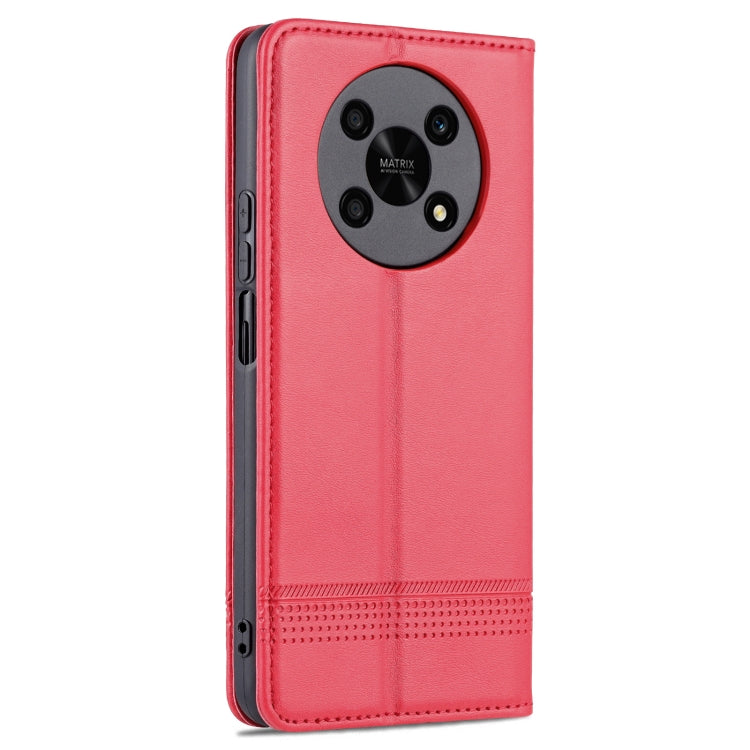 For Honor X30 AZNS Magnetic Calf Texture Leather Phone Case(Red) - Honor Cases by AZNS | Online Shopping UK | buy2fix