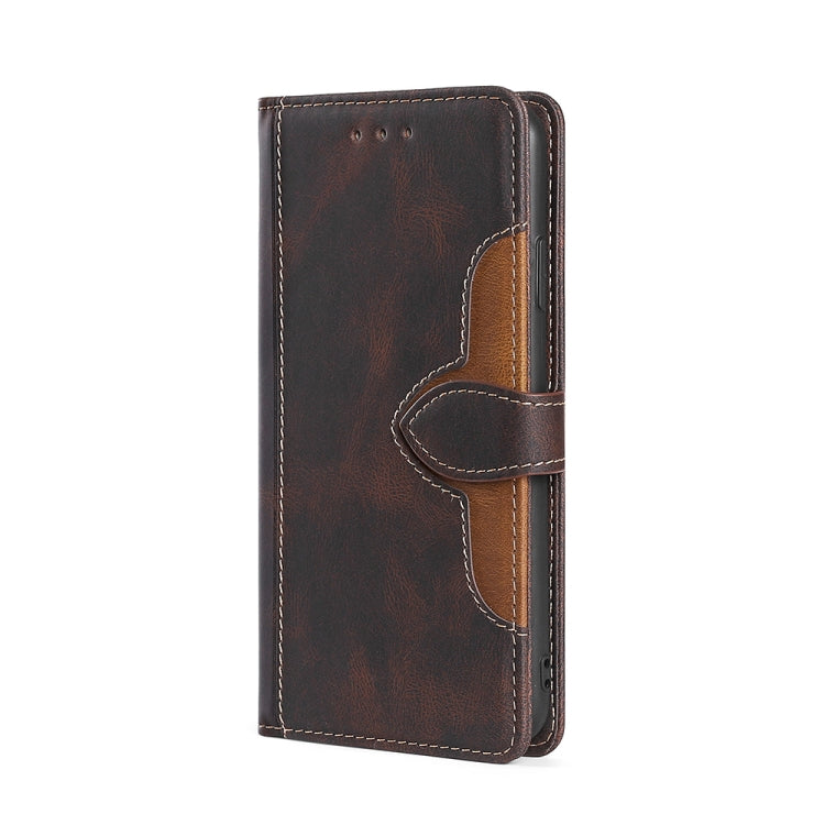 For Ulefone Note 11P Skin Feel Straw Hat Magnetic Buckle Leather Phone Case(Brown) - Ulefone Cases by buy2fix | Online Shopping UK | buy2fix