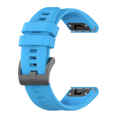 For Garmin Fenix 7 Quick Release Silicone Watch Band(Sky Blue) - Watch Bands by buy2fix | Online Shopping UK | buy2fix