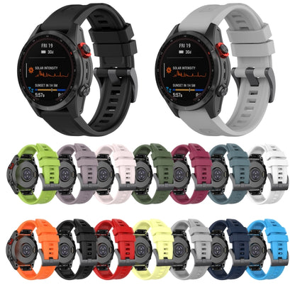 For Garmin Fenix 7 Quick Release Silicone Watch Band(Green) - Watch Bands by buy2fix | Online Shopping UK | buy2fix