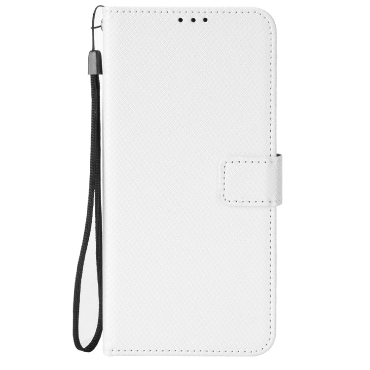 For Doogee S59 / S59 Pro Diamond Texture Leather Phone Case(White) - Doogee Cases by buy2fix | Online Shopping UK | buy2fix