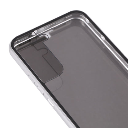 For Samsung Galaxy S22 5G Anti-peeping Magnetic Double-sided Tempered Glass Phone Case(Silver) - Galaxy S22 5G Cases by buy2fix | Online Shopping UK | buy2fix