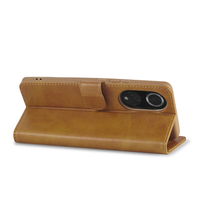 For Honor 50 / nova 9 LC.IMEEKE Calf Texture Leather Phone Case(Brown) - Honor Cases by LC.IMEEKE | Online Shopping UK | buy2fix