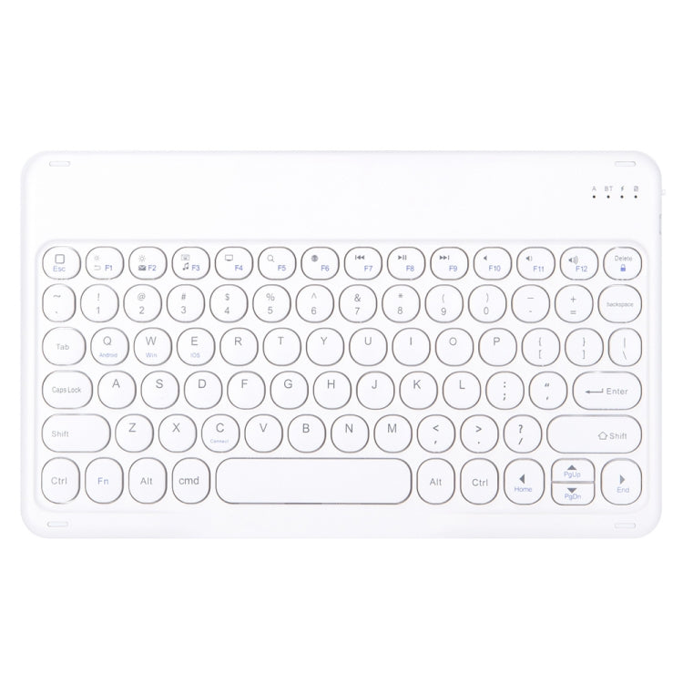 Round Cap Bluetooth Keyboard Leather Case with Pen Slot for Samsung Galaxy Tab S6 Lite, Specification:without Touchpad(Gold+White Keyboard) - Samsung Keyboard by buy2fix | Online Shopping UK | buy2fix