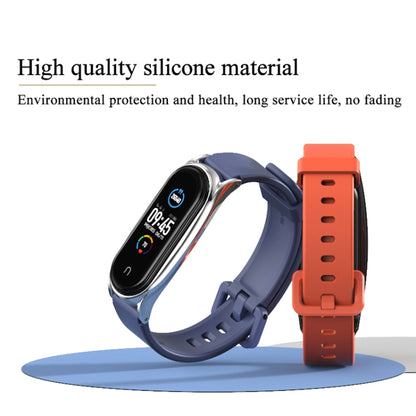 For Xiaomi Mi Band 3/4/5/6 Mijobs CS Silicone Waterproof Watch Band(Wine Red+Rose Gold) - Watch Bands by MIJOBS | Online Shopping UK | buy2fix