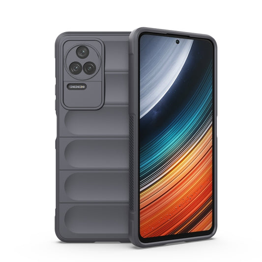 For Xiaomi Redmi K40S Magic Shield TPU + Flannel Phone Case(Dark Grey) - Xiaomi Cases by buy2fix | Online Shopping UK | buy2fix