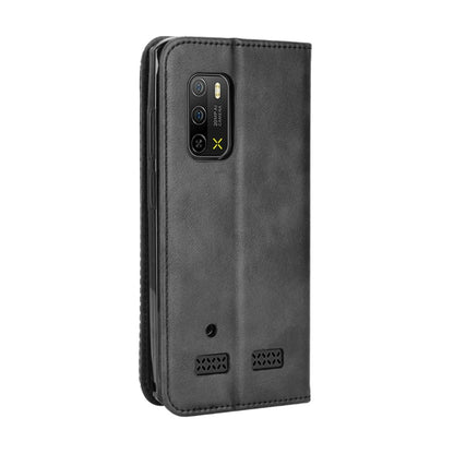 For Ulefone Armor X10 / X10 Pro Magnetic Buckle Retro Texture Leather Phone Case(Black) - Ulefone Cases by buy2fix | Online Shopping UK | buy2fix