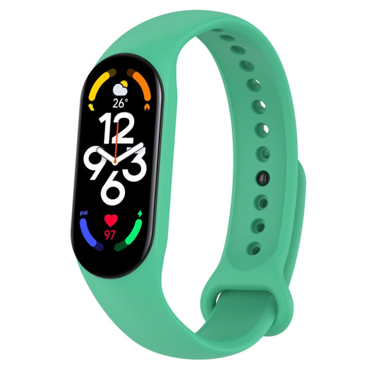 For Xiaomi Mi Band 7 / 7NFC / 6 / 6 NFC / 5 / 5 NFC / Amazfit Band 5 Official Silicone Watch Band(Mint Green) - Watch Bands by buy2fix | Online Shopping UK | buy2fix