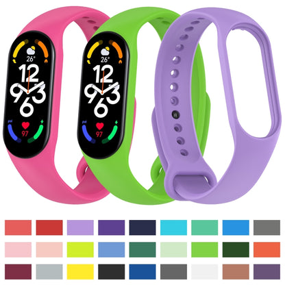For Xiaomi Mi Band 7 / 7NFC / 6 / 6 NFC / 5 / 5 NFC / Amazfit Band 5 Official Silicone Watch Band(Barbie Pink) - Watch Bands by buy2fix | Online Shopping UK | buy2fix