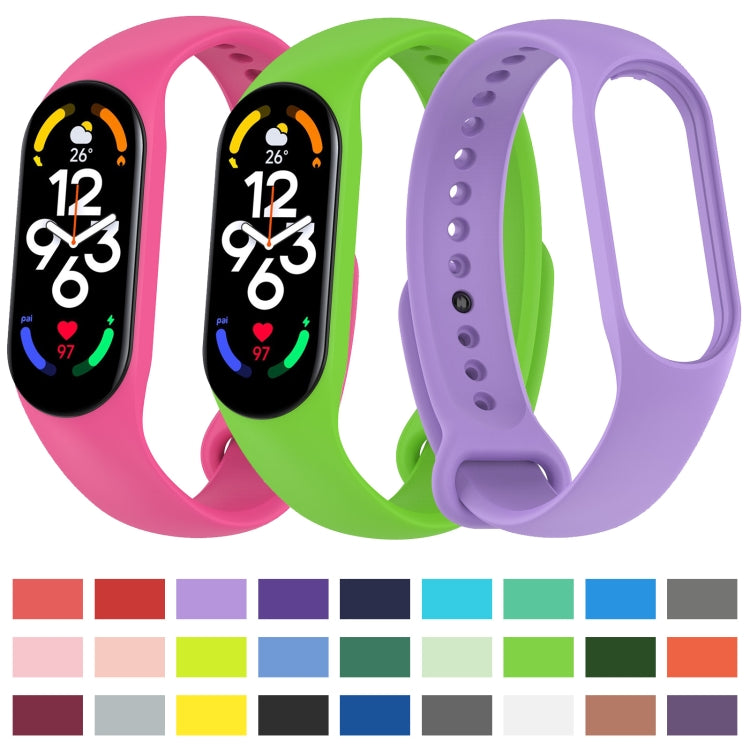 For Xiaomi Mi Band 7 / 7NFC / 6 / 6 NFC / 5 / 5 NFC / Amazfit Band 5 Official Silicone Watch Band(Girl Pink) - Watch Bands by buy2fix | Online Shopping UK | buy2fix