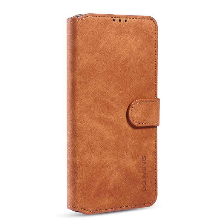 For Galaxy A51 DG.MING Retro Oil Side Horizontal Flip Case with Holder & Card Slots & Wallet(Brown) - Galaxy Phone Cases by DG.MING | Online Shopping UK | buy2fix