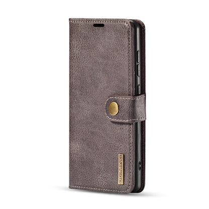 For Galaxy A51 DG.MING Crazy Horse Texture Flip Detachable Magnetic Leather Case with Holder & Card Slots & Wallet(Grey) - Galaxy Phone Cases by DG.MING | Online Shopping UK | buy2fix