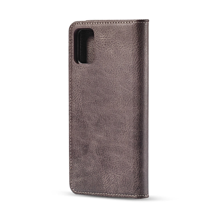 For Galaxy A51 DG.MING Crazy Horse Texture Flip Detachable Magnetic Leather Case with Holder & Card Slots & Wallet(Grey) - Galaxy Phone Cases by DG.MING | Online Shopping UK | buy2fix