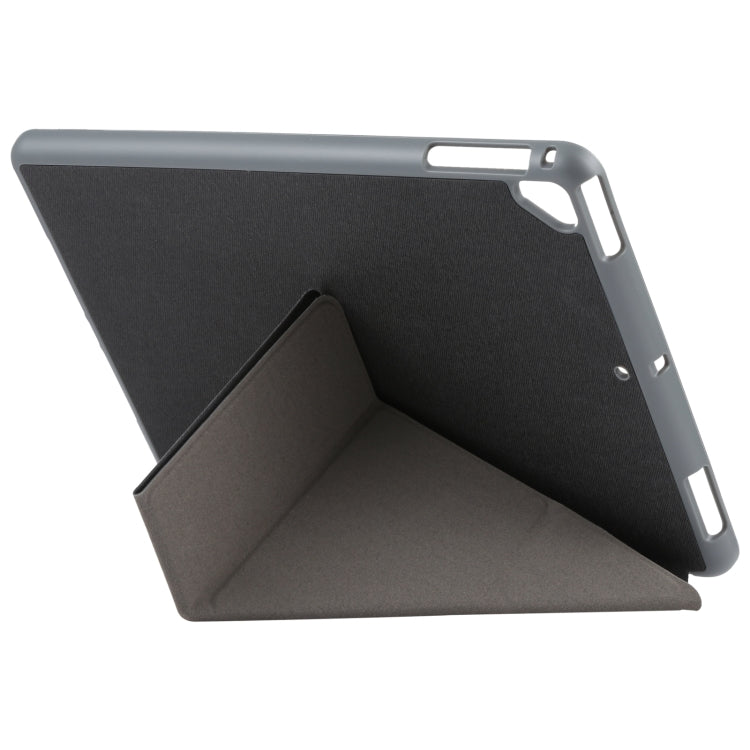 Mutural King Kong Series Deformation Holder Leather Tablet Case For iPad 9.7 2018 / 2017(Black) - iPad 9.7 (2018) & (2017) Cases by Mutural | Online Shopping UK | buy2fix