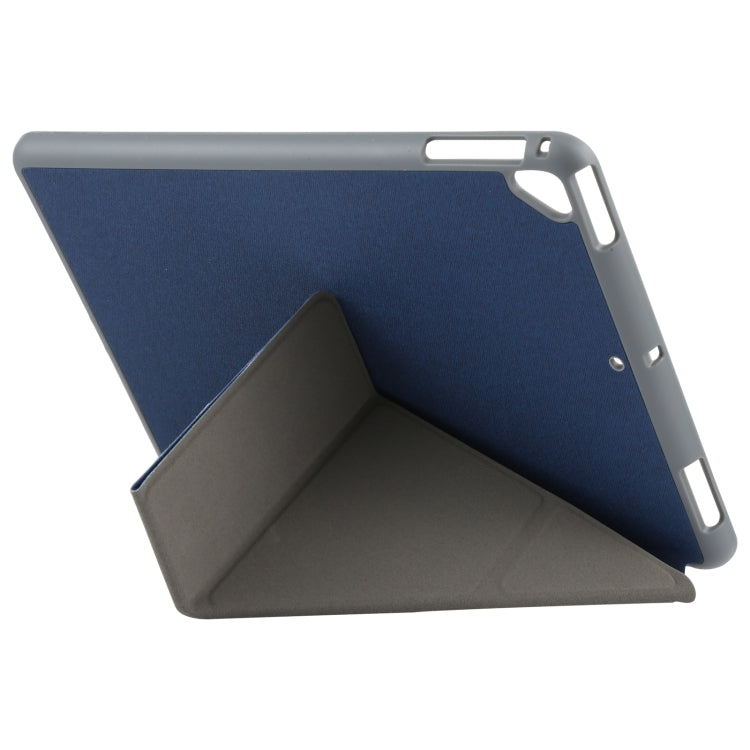 Mutural King Kong Series Deformation Holder Leather Tablet Case For iPad 9.7 2018 / 2017(Blue) - iPad 9.7 (2018) & (2017) Cases by Mutural | Online Shopping UK | buy2fix