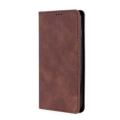 For DOOGEE X96 Pro Skin Feel Magnetic Horizontal Flip Leather Phone Case(Dark Brown) - More Brand by buy2fix | Online Shopping UK | buy2fix