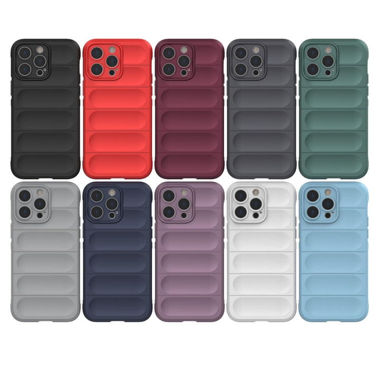 For iPhone 14 Pro Magic Shield TPU + Flannel Phone Case(Grey) - iPhone 14 Pro Cases by buy2fix | Online Shopping UK | buy2fix