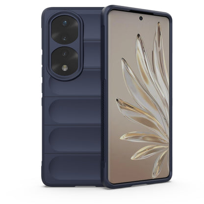 For Honor 70 Pro 5G Magic Shield TPU + Flannel Phone Case(Dark Blue) - Honor Cases by buy2fix | Online Shopping UK | buy2fix