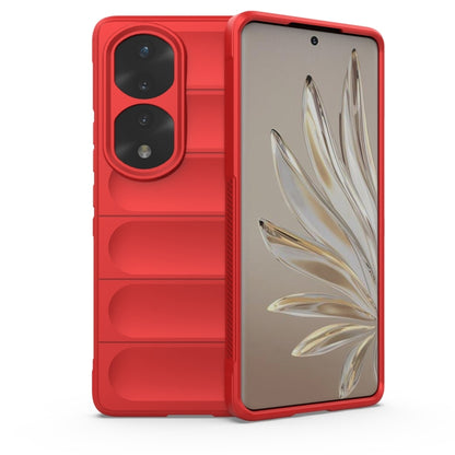 For Honor 70 Pro 5G Magic Shield TPU + Flannel Phone Case(Red) - Honor Cases by buy2fix | Online Shopping UK | buy2fix