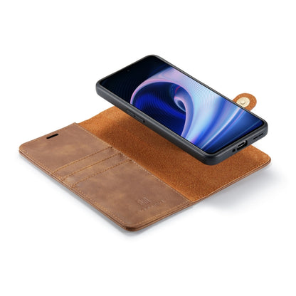 For OnePlus Ace & 10R DG.MING Crazy Horse Texture Detachable Magnetic Leather Phone Case(Brown) - OnePlus Cases by DG.MING | Online Shopping UK | buy2fix