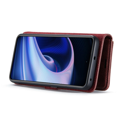 For OnePlus Ace & 10R DG.MING Crazy Horse Texture Detachable Magnetic Leather Phone Case(Red) - OnePlus Cases by DG.MING | Online Shopping UK | buy2fix