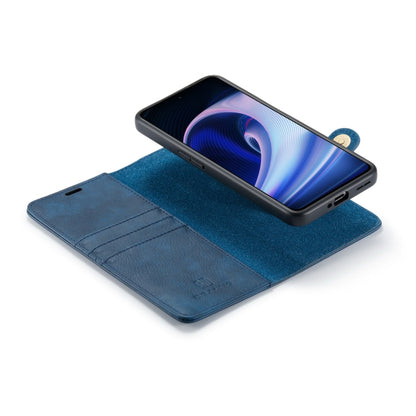 For OnePlus Ace & 10R DG.MING Crazy Horse Texture Detachable Magnetic Leather Phone Case(Blue) - OnePlus Cases by DG.MING | Online Shopping UK | buy2fix