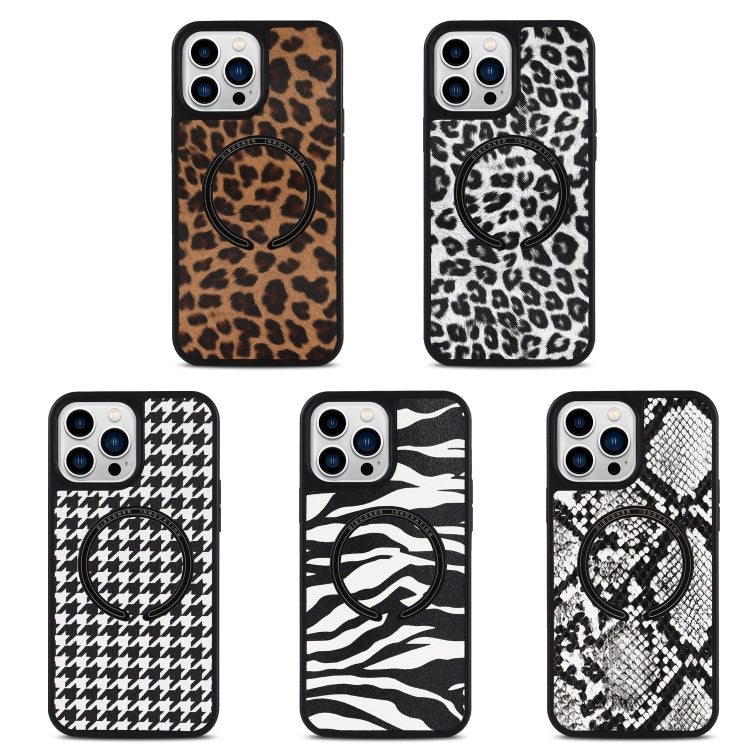 For iPhone 14 Leather Texture MagSafe Magnetic Phone Case (Python Pattern) - iPhone 14 Cases by buy2fix | Online Shopping UK | buy2fix