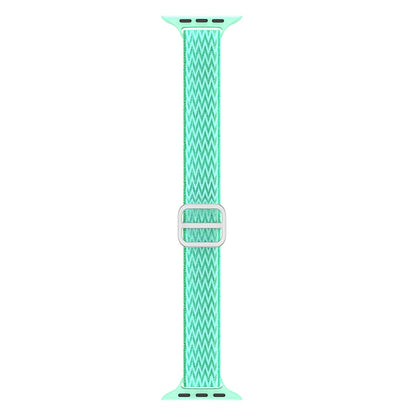 Wave Small Waist Nylon Watch Band For Apple Watch Ultra 49mm&Watch Ultra 2 49mm / Series 9&8&7 45mm / SE 3&SE 2&6&SE&5&4 44mm / 3&2&1 42mm(Green) - Watch Bands by buy2fix | Online Shopping UK | buy2fix