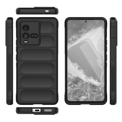 For vivo iQOO 10 5G Magic Shield TPU + Flannel Phone Case(Black) - vivo Cases by buy2fix | Online Shopping UK | buy2fix