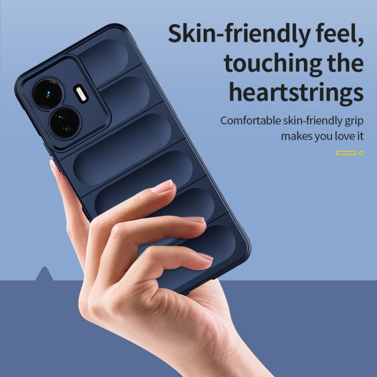 For vivo Y77 5G Global Magic Shield TPU + Flannel Phone Case(Dark Grey) - vivo Cases by buy2fix | Online Shopping UK | buy2fix