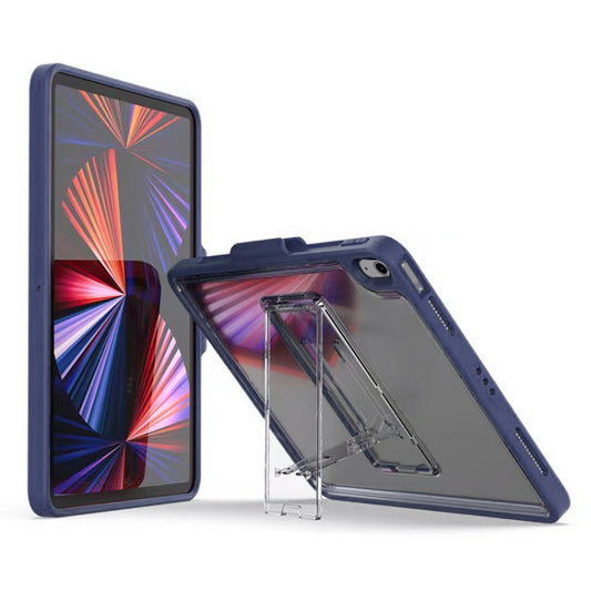 Mutural Transparent Holder Tablet Case For iPad Air 2022/ 2020 10.9(Navy Blue) - iPad Air (2022) / (2020) 10.9 Cases by Mutural | Online Shopping UK | buy2fix