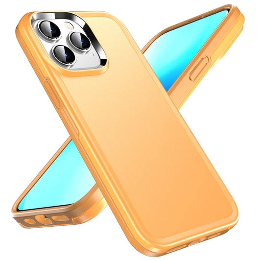 For iPhone 13 Double Solid Color Armor Phone Case(Orange) - iPhone 13 Cases by buy2fix | Online Shopping UK | buy2fix