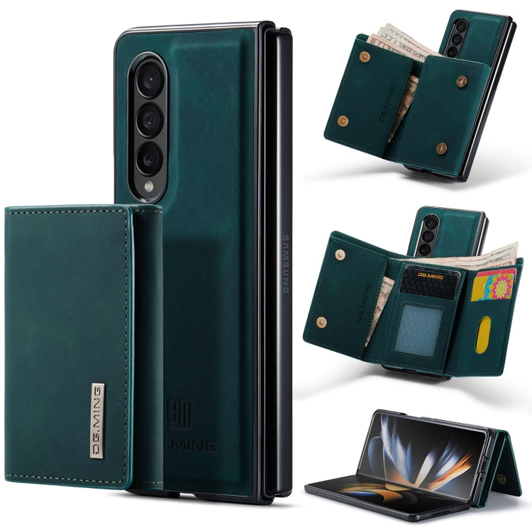 For Samsung Galaxy Z Fold4 DG.MING M1 Series 3-Fold Multi Card Wallet  Phone Case(Green) - Galaxy Z Fold4 5G Cases by DG.MING | Online Shopping UK | buy2fix