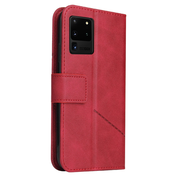 For Huawei P40 Pro GQUTROBE Right Angle Leather Phone Case(Red) - Huawei Cases by GQUTROBE | Online Shopping UK | buy2fix