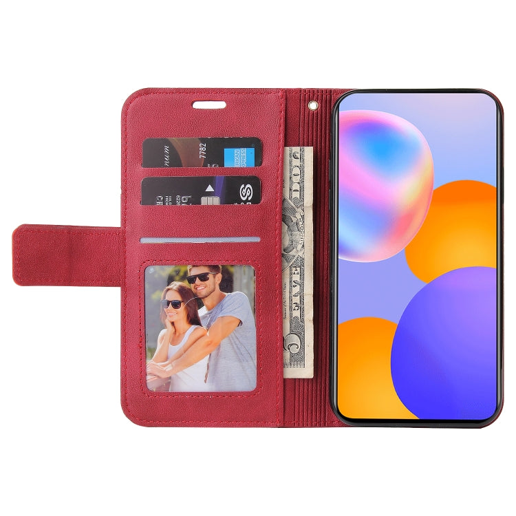 For Huawei Mate 40 Lite GQUTROBE Right Angle Leather Phone Case(Red) - Huawei Cases by GQUTROBE | Online Shopping UK | buy2fix