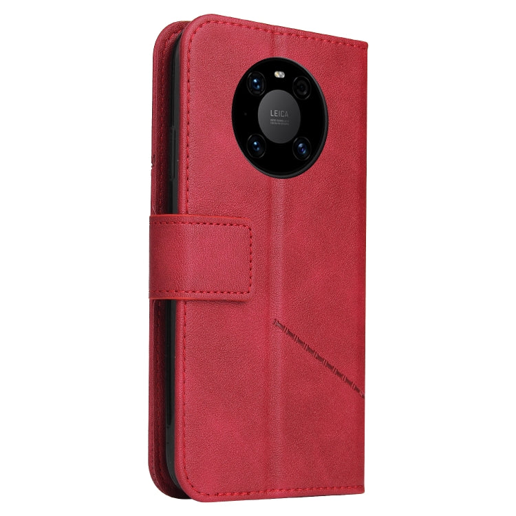 For Huawei Mate 40 Pro GQUTROBE Right Angle Leather Phone Case(Red) - Huawei Cases by GQUTROBE | Online Shopping UK | buy2fix