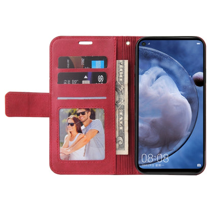 For Huawei Mate 30 Lite GQUTROBE Right Angle Leather Phone Case(Red) - Huawei Cases by GQUTROBE | Online Shopping UK | buy2fix