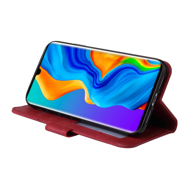 For Huawei P30 Lite GQUTROBE Right Angle Leather Phone Case(Red) - Huawei Cases by GQUTROBE | Online Shopping UK | buy2fix