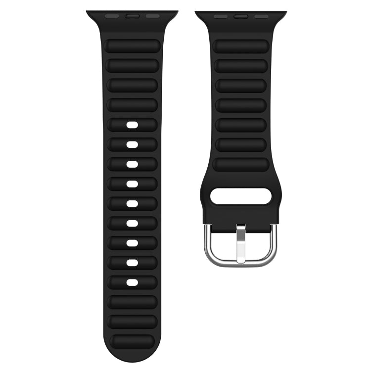 Ocean Ripple Watch Band For Apple Watch Series 8&7 41mm / SE 2&6&SE&5&4 40mm(Black) - Watch Bands by buy2fix | Online Shopping UK | buy2fix