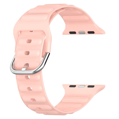 Ocean Ripple Watch Band For Apple Watch Series 8&7 41mm / SE 2&6&SE&5&4 40mm(Light Pink) - Watch Bands by buy2fix | Online Shopping UK | buy2fix