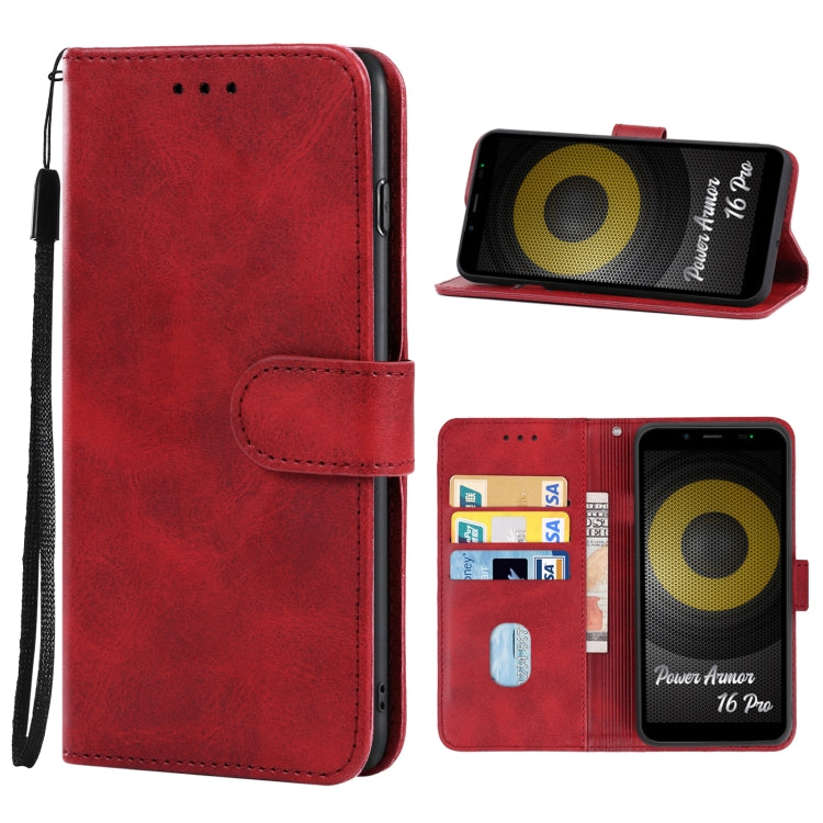 For Ulefone Power Armor 16 Pro Leather Phone Case(Red) - Ulefone Cases by buy2fix | Online Shopping UK | buy2fix