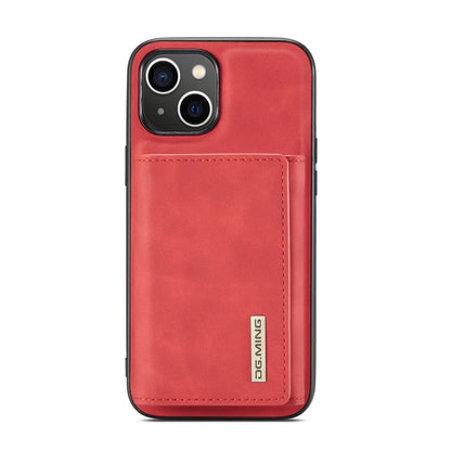 For iPhone 14 DG.MING M1 Series 3-Fold Multi Card Wallet Leather Case(Red) - iPhone 14 Cases by DG.MING | Online Shopping UK | buy2fix